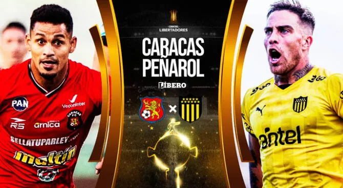 Caracas vs. Peñarol se enfrentan por la Copa Libertadores 2024.