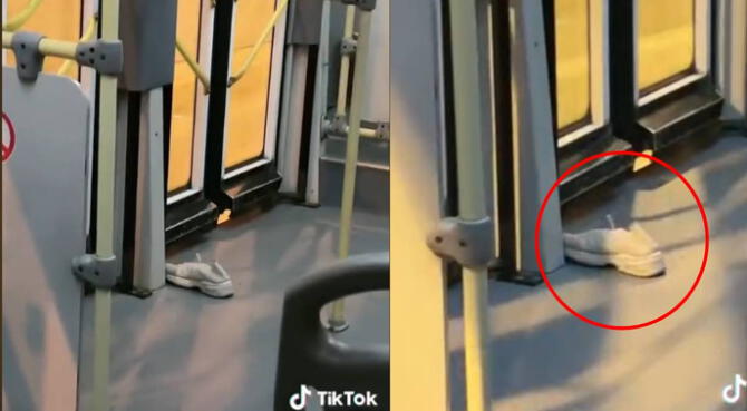 Una zapatilla sin dueño fue encontrada en un bus del Metropolitano y se volvió viral.
