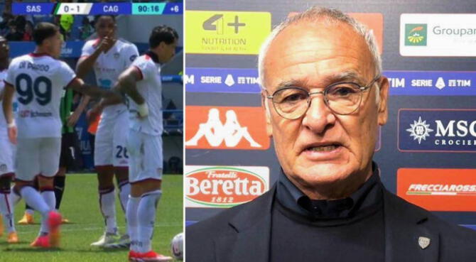 Claudio Ranieri se refirió al tenso momento entre Gianluca Lapadula y Yerry Mina