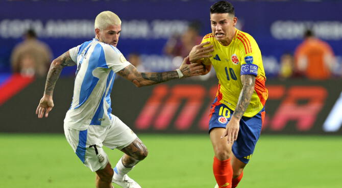 James Rodríguez fue titular en la final entre Colombia vs. Argentina.