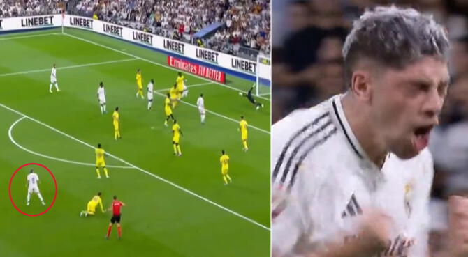 Federico Valverde apareció en el Real Madrid vs. Villarreal con un golazo.