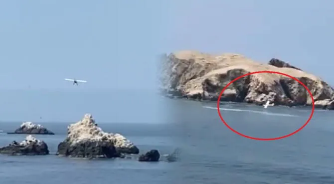 Avioneta cayó en playa de San Bartolo.