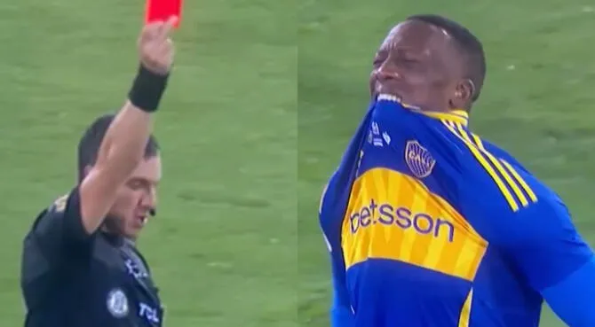 Luis Advíncula fue expulsado en semifinal e hinchas de Boca reaccionaron.