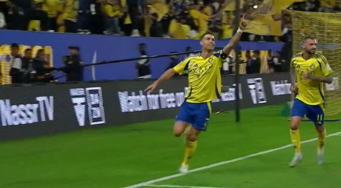 Gol de Cristiano Ronaldo para el 1-0 de Al Nassr.