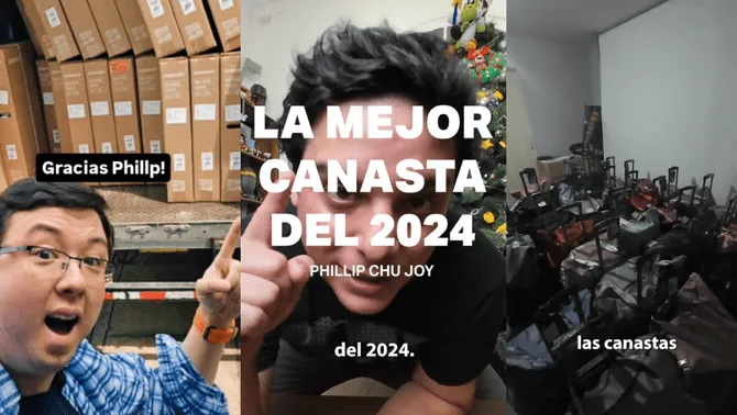 Phillip Chu Joy entregó una maleta crepier y un bolso Supply con productos, además de una TV Samsung.