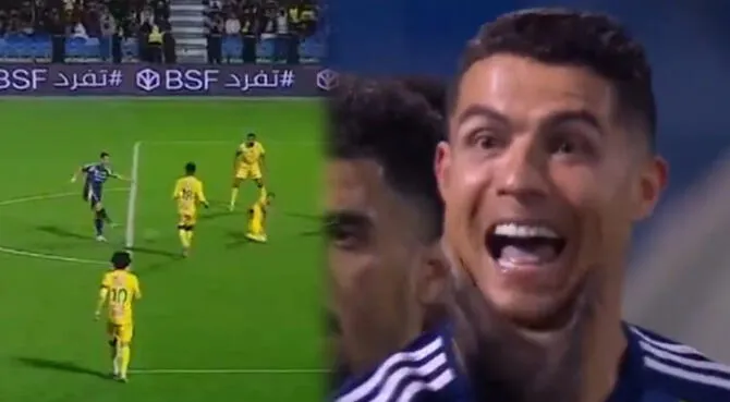 Gol de Cristiano Ronaldo para el 1-0 de Al Nassr.