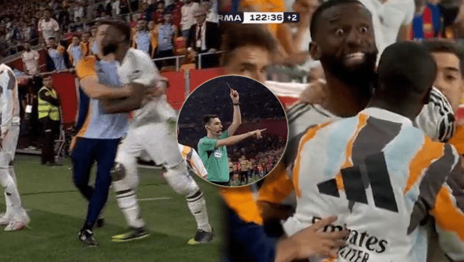 Antonio Rüdiger increpó al árbitro por cobrar falta contra el Real Madrid. Antonio Rüdiger increpó al árbitro por cobrar falta contra el Real Madrid.