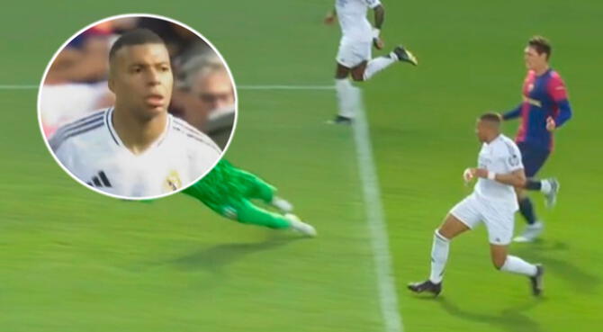 Triplete de Kylian Mbappé en el Barcelona vs Real Madrid. Triplete de Kylian Mbappé en el Barcelona vs Real Madrid.