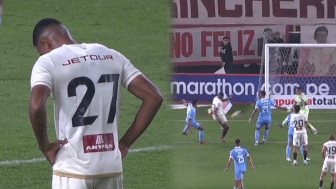 José Carabalí se perdió el primero de Universitario ante Sporting Cristal por el travesaño. José Carabalí se perdió el primero de Universitario ante Sporting Cristal por el travesaño.