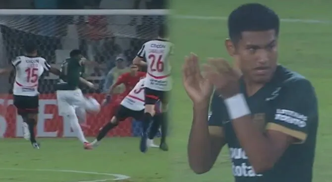 Piero Cari casi anota el gol de Alianza Lima ante Libertad. Piero Cari casi anota el gol de Alianza Lima ante Libertad.