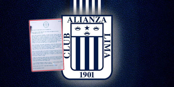 Alianza Lima recibió una carta de despedida.