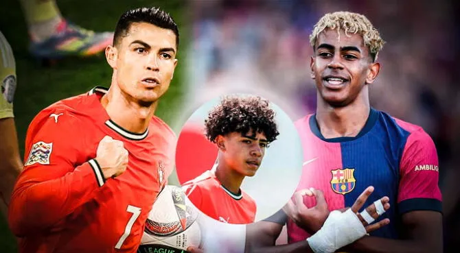 Cristiano Ronaldo Jr comparó a su padre con Yamal.