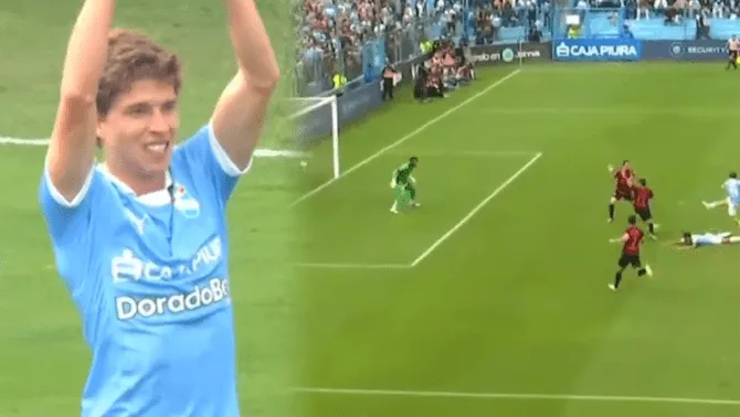 Ian Wisdom anotó el primero de Sporting Cristal ante Melgar por el Torneo Clausura.