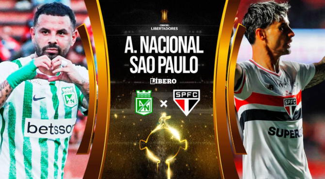 Atlético Nacional y Sao Paulo juegan en Medellín el partido de ida de la Copa Libertadores