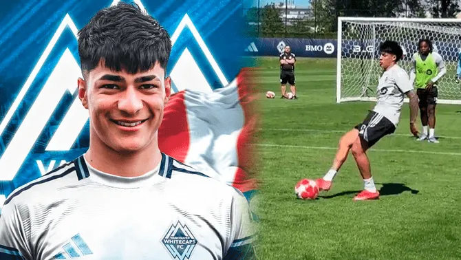 Kenji Cabrera destacó en su primer entrenamiento con Vancouver Whitecaps.