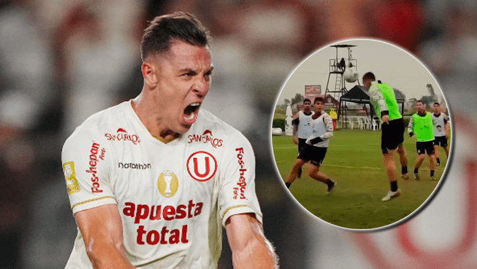 Diego Churín marcó un gol en los entrenamientos de Universitario previo al partido ante Palmeiras. Diego Churín marcó un gol en los entrenamientos de Universitario previo al partido ante Palmeiras.
