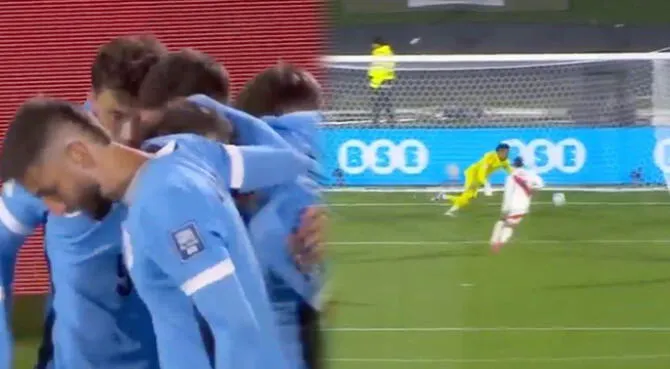 Uruguay golea 3-0 a Perú por Eliminatorias 2026.