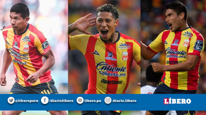 Edison Flores, Ray Sandoval e Irven Ávila en Monarcas Morelia de México.   