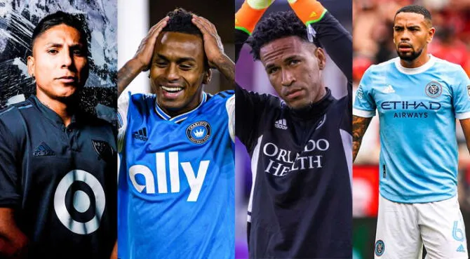 Raúl Ruidíaz, Yordy Reyna, Pedro Gallese y Alexander Callens, los peruanos que juegan en la MLS.   