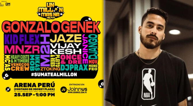 Gonzalo Genek, M2H, Jaze y otros artistas se juntan en el festival de rap 'Un Millón